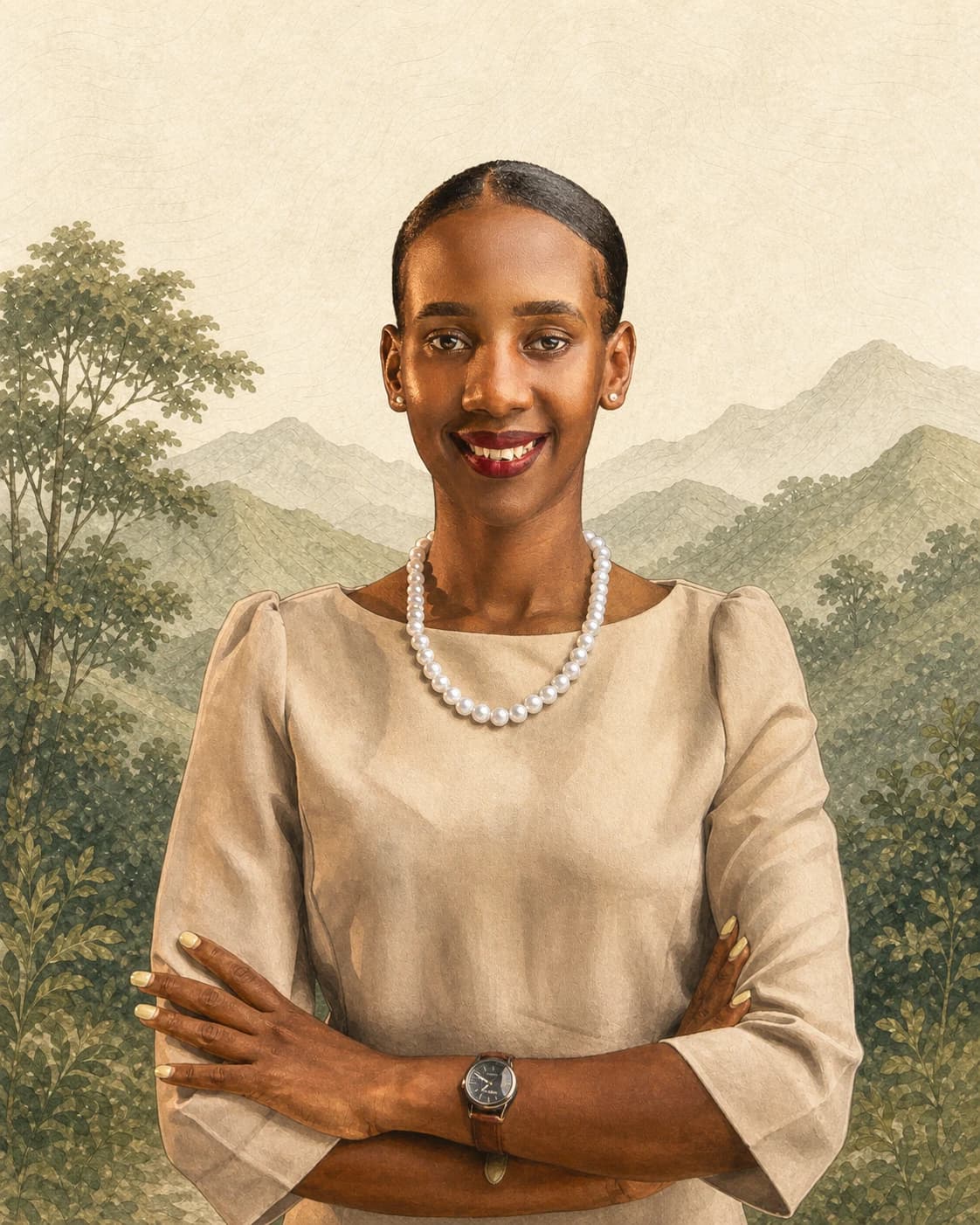 Illustrated portrait of Samantha